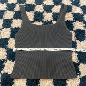 Aritzia Babaton Sculpt Tank, Size S, Smoky Emerald Green